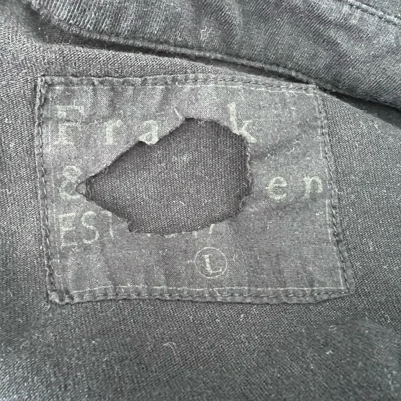 Frank & Eileen Womens large Patrick Popover Henley Heritage Jersey Shirt Navy - Picture 9 of 10